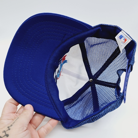 VINTAGE | Ted Fletcher MLB Toronto Blue Jays baseball mesh snapback cap hat - Picture 8 of 9